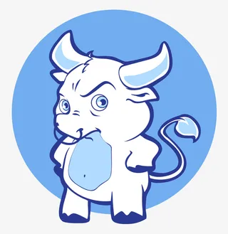 蓝色金牛座矢量图免抠