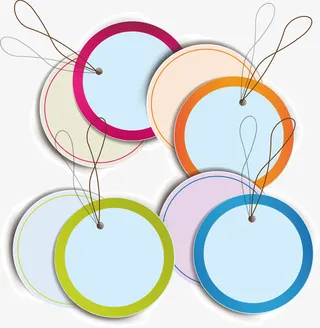 彩色小卡片免抠