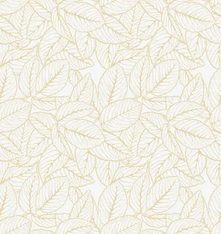 黄色线条树叶免抠