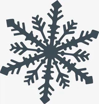 雪花贴纸花纹免抠