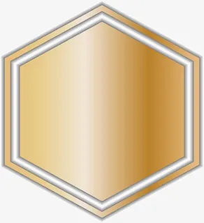 金箔纸六边形标题框免抠