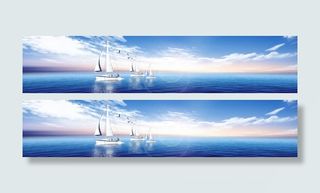 航海未来企业文化展板海报设计免抠