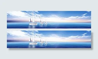 航海未来企业文化展板海报设计免抠