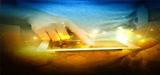 点平板电脑的商务网络背景高清