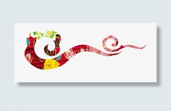 中国风彩绘纹理免抠