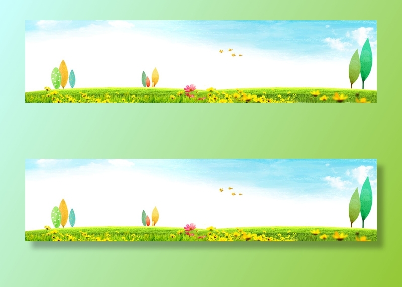 清明节春季踏青banner高清摄影风景背景