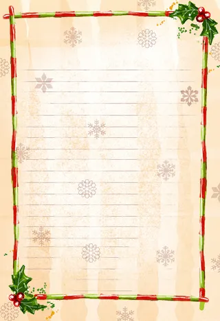 圣诞节花纹信纸海报背景素材高清