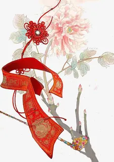 唯美古风水彩插画免抠 唯美古风水彩插画免抠