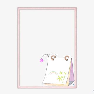 卡通花纹边免抠