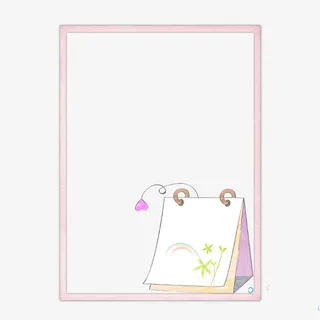 卡通花纹边免抠