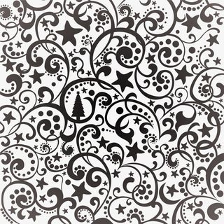 唯美黑色花纹免抠