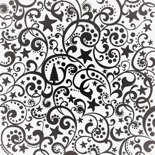唯美黑色花纹免抠