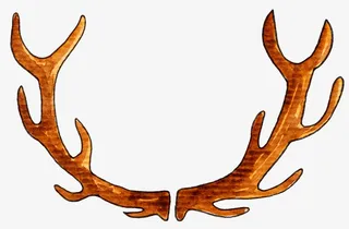 卡通手绘棕色的鹿角免抠