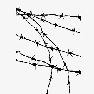 多方向交错交织铁丝荆条免抠