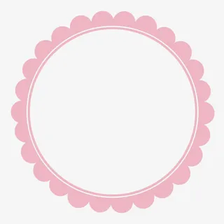 粉色可爱波浪边框免抠