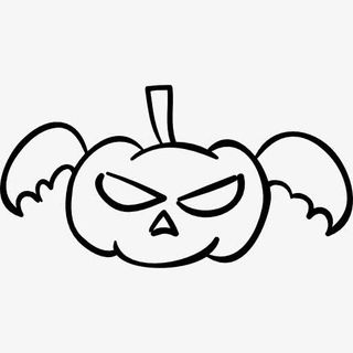 万圣节南瓜头的翅膀图标免抠