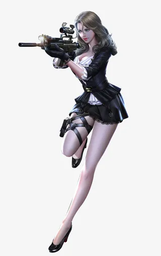 穿越火线美女枪手狙击枪免抠