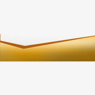 黄色v形底部边框免抠