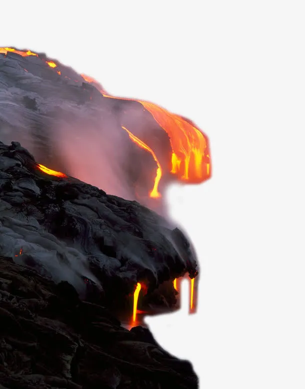 高清火山岩浆免抠