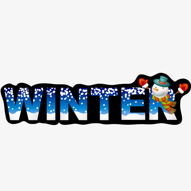 winter艺术字免抠