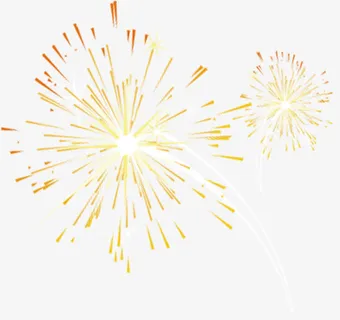 灿烂精致小烟花免抠