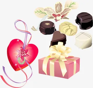 情人节巧克力礼包矢量PNG素材免抠