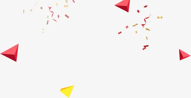 创意合成扁平几何形状漂浮元素免抠