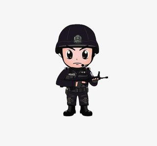 卡通人物警察免抠