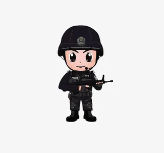 卡通人物警察免抠