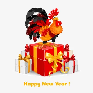 新年快乐海报设计免抠