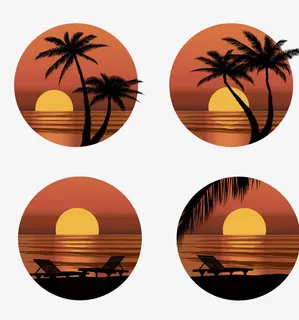 夏天太阳夕阳素材免抠免抠