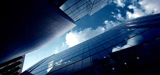 商务开会大气蓝色海报背景高清