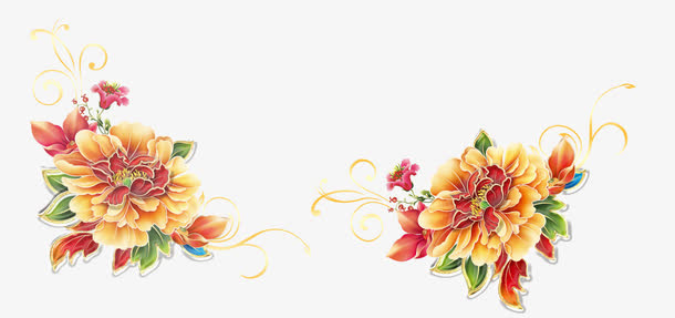 牡丹花装饰免抠