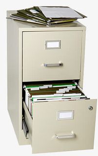 白色文件柜免抠