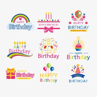 矢量生日元素免抠