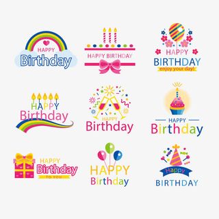 矢量生日元素免抠