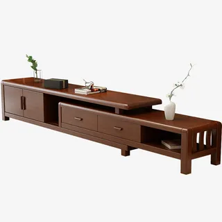 实木茶几电视柜免抠