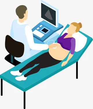 矢量孕妈检测免抠