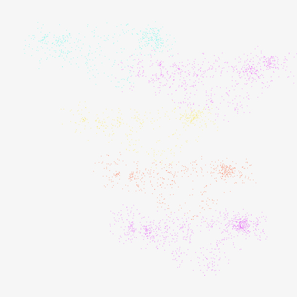 漂浮素材彩粉喷溅免抠