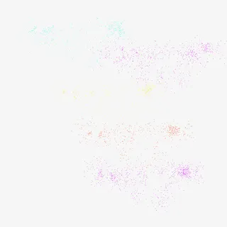 漂浮素材彩粉喷溅免抠