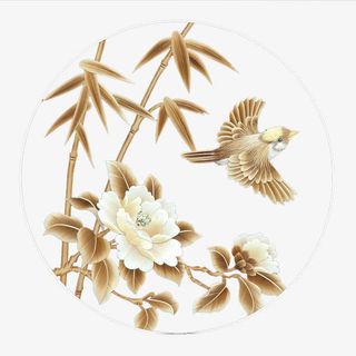 飞鸟树枝花朵免抠