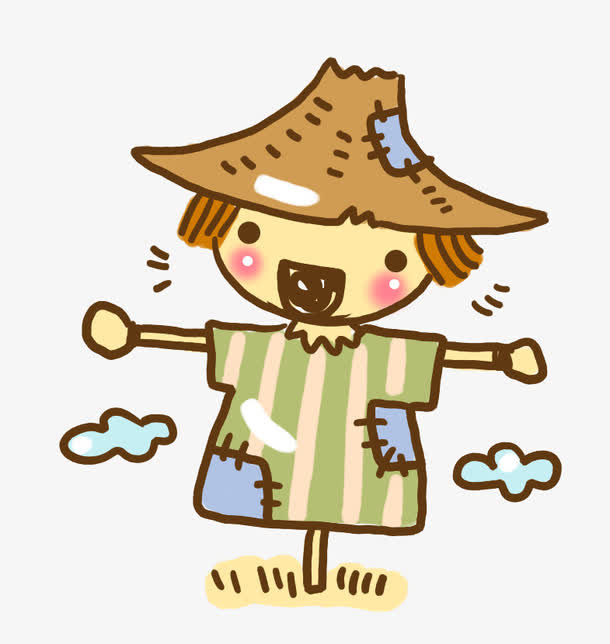 卡通稻草人免抠