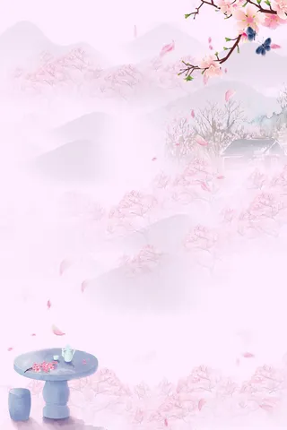 清新淡雅古风背景8