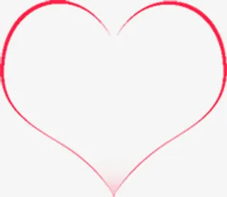 红色边框心形免抠
