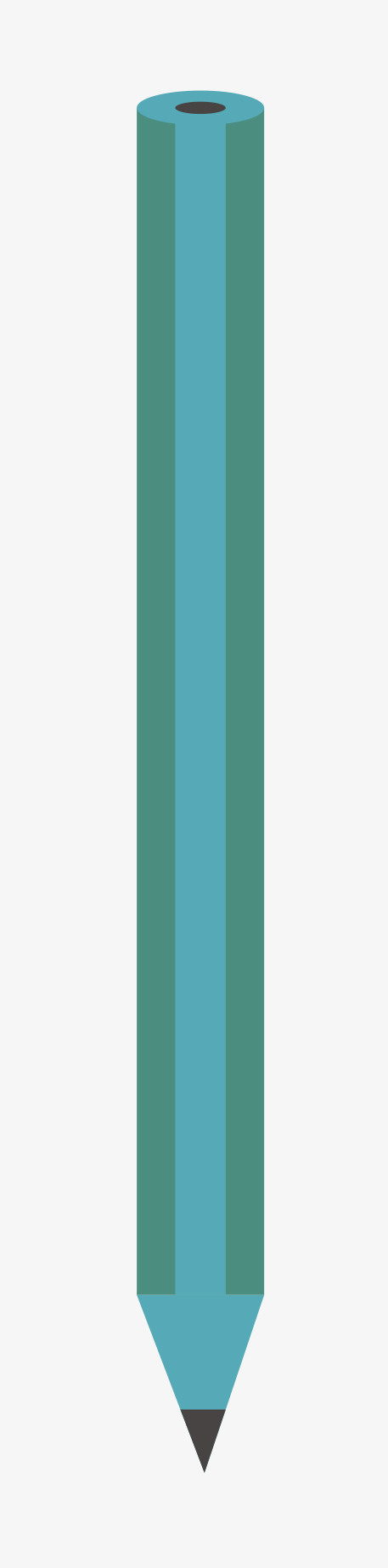 一只绿色的铅笔免抠