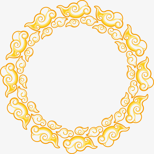 炫色花纹设计圆形免抠