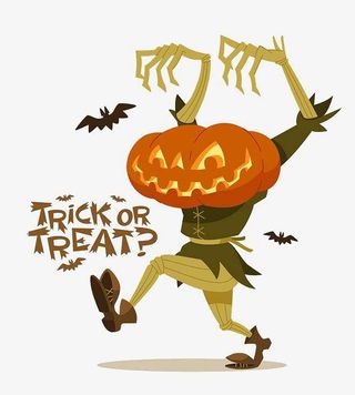 南瓜僵尸稻草人万圣节装饰免抠