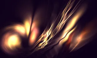 金色模糊波纹光线海报背景