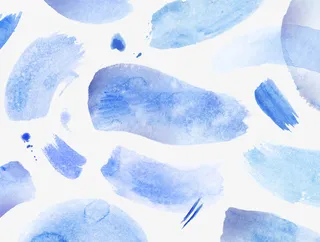 淡蓝色墨迹晕染状态免抠