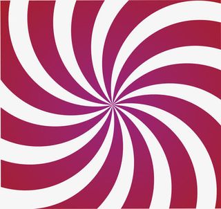 紫红色旋转飘带免抠